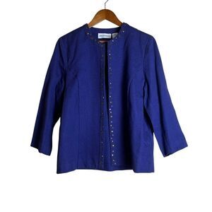 Alfred Dunner purple‎ embellished blazer. Size 10